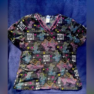 Disney’s Mickey and Minnie scrub top